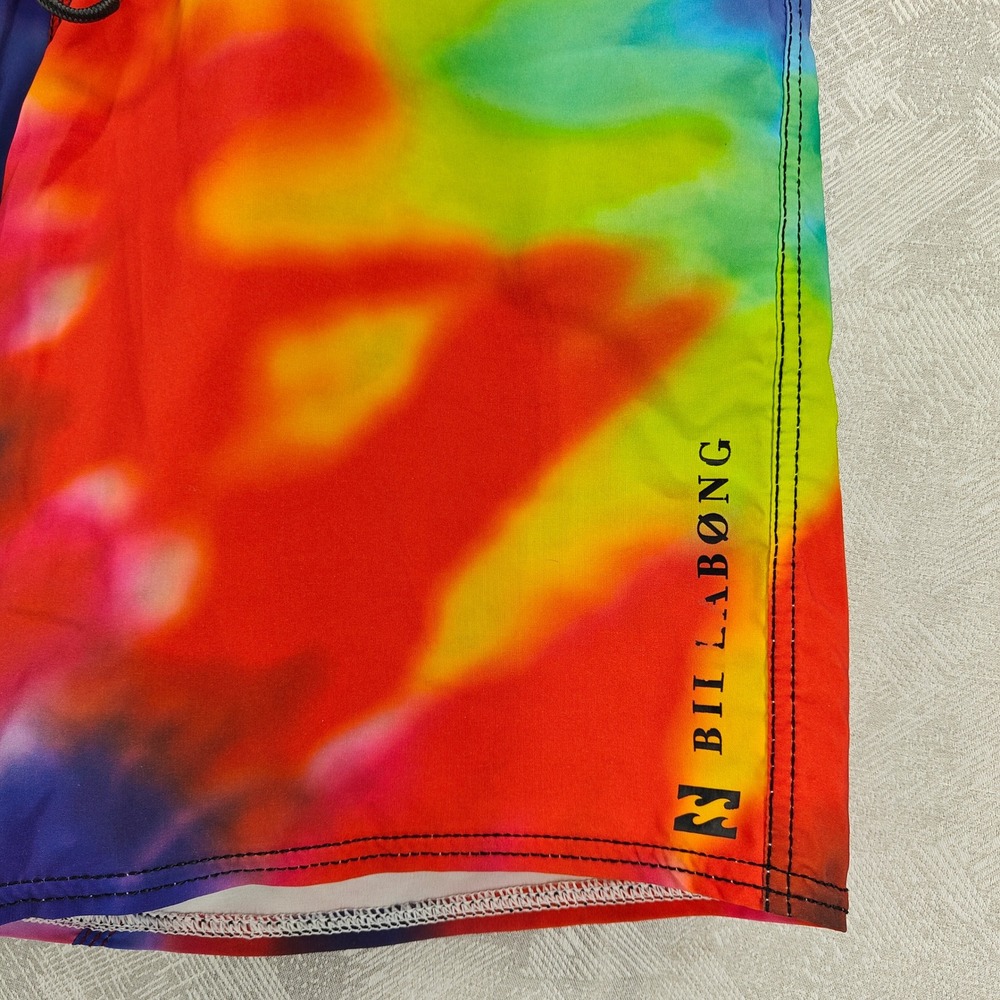 Billabong Board Shorts Mens 34 Rainbow Tie Dye Platinum X PX2 Stretch H2 Repel - Picture 12 of 12